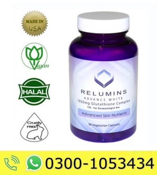 Relumins Advance White 1650mg Glutathione Complex Price in Pakistan